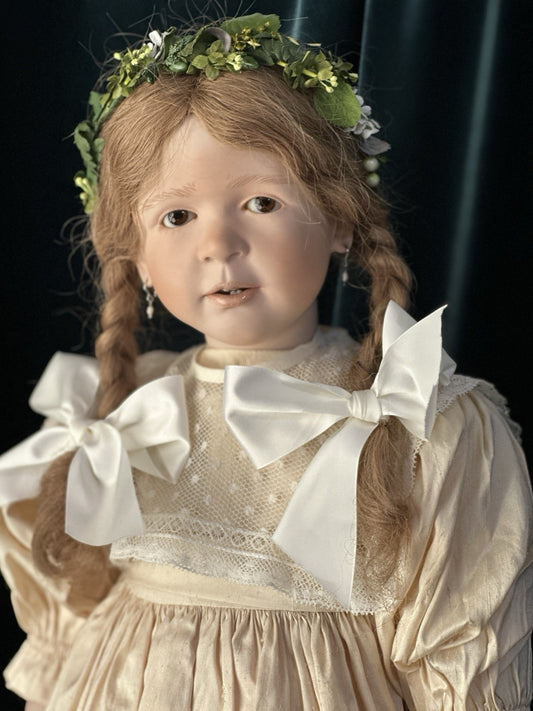 Collectible Artist 28” Porcelain Doll “Veronika” by Ruth Treffeisen LE 100 COA