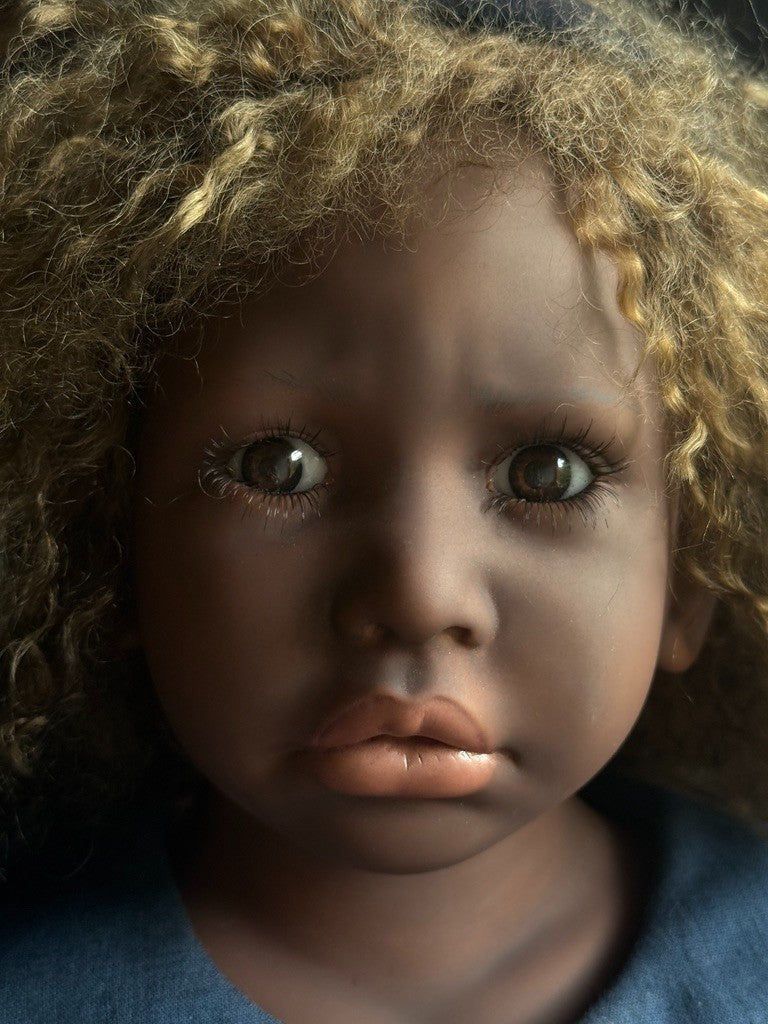 Lifelike Artist Pauline Middleton Porcelain African American Girl Doll LE 20