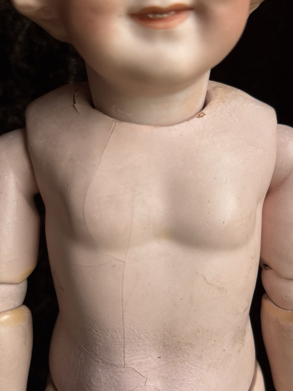 Antique German 12” Gebruder Heubach Coquette Bisque Head Character Girl Doll
