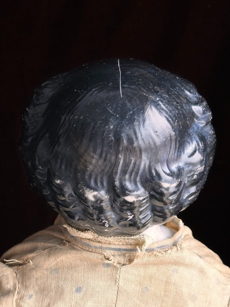 Antique German 19” Flat Top Highbrow China Shoulder Head Doll