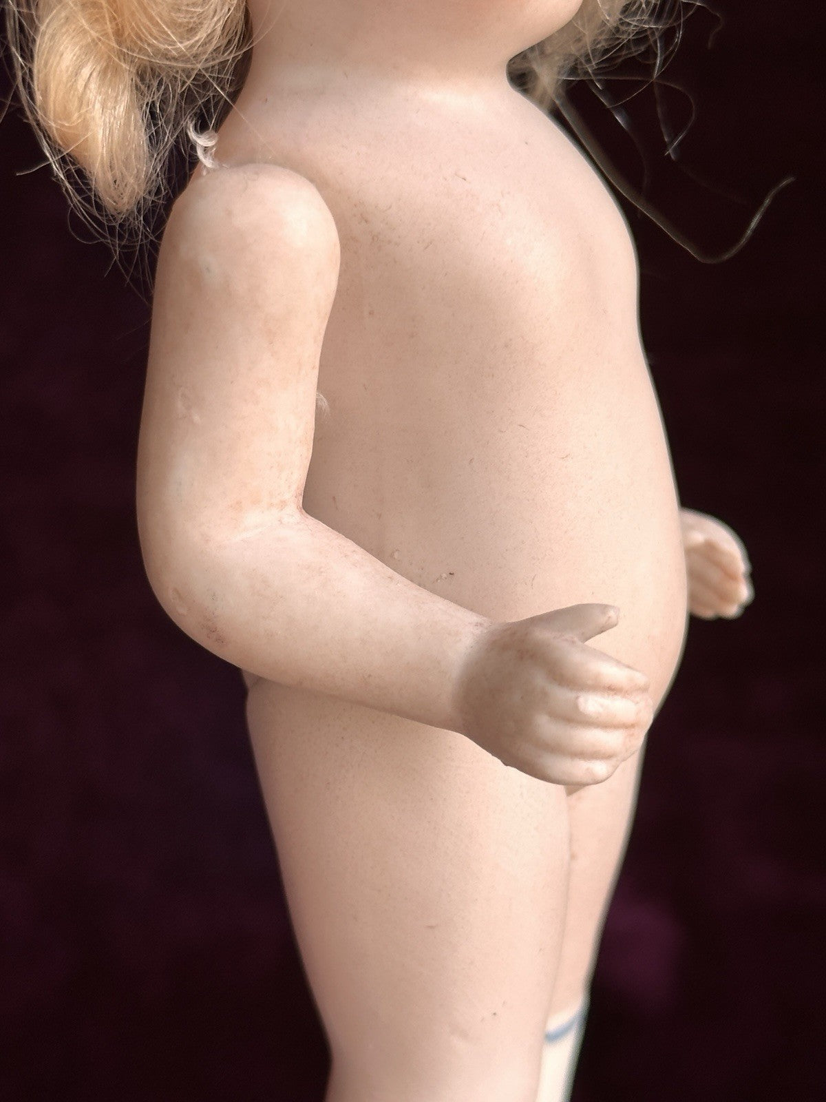 Antique German 6” All Bisque Mignonette Doll
