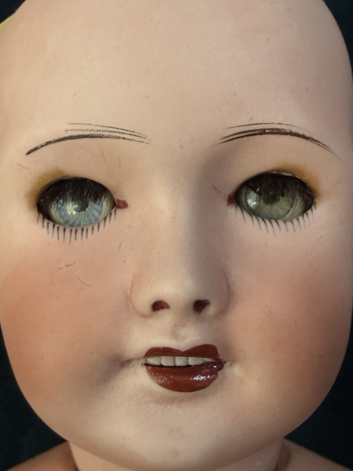 Antique French 20” Unis Mold 301 Bisque Head Composition Body Doll
