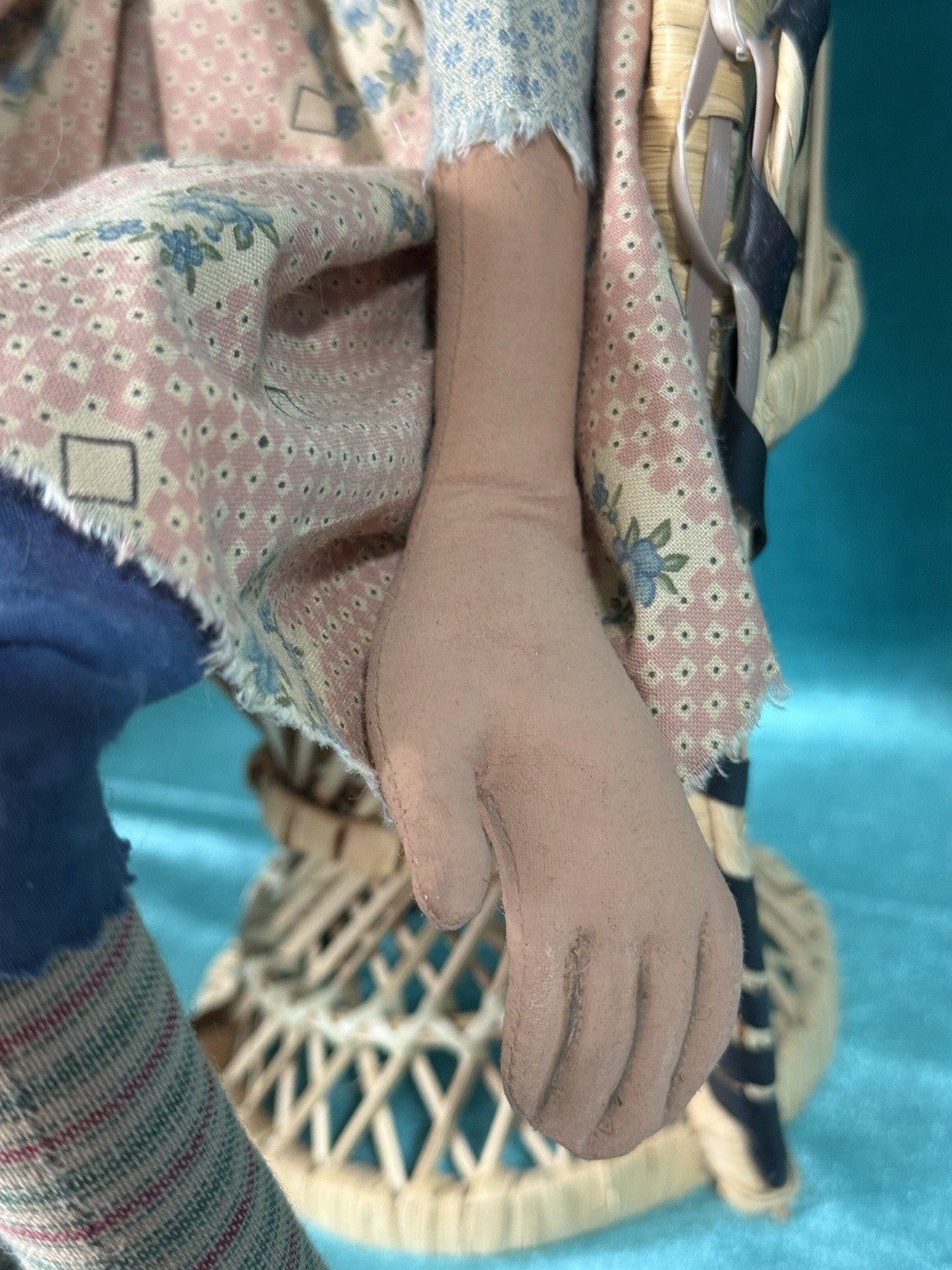 OOAK Artist Handmade Cloth Poseable 24” Doll “Charlotte” by Dianne Adam