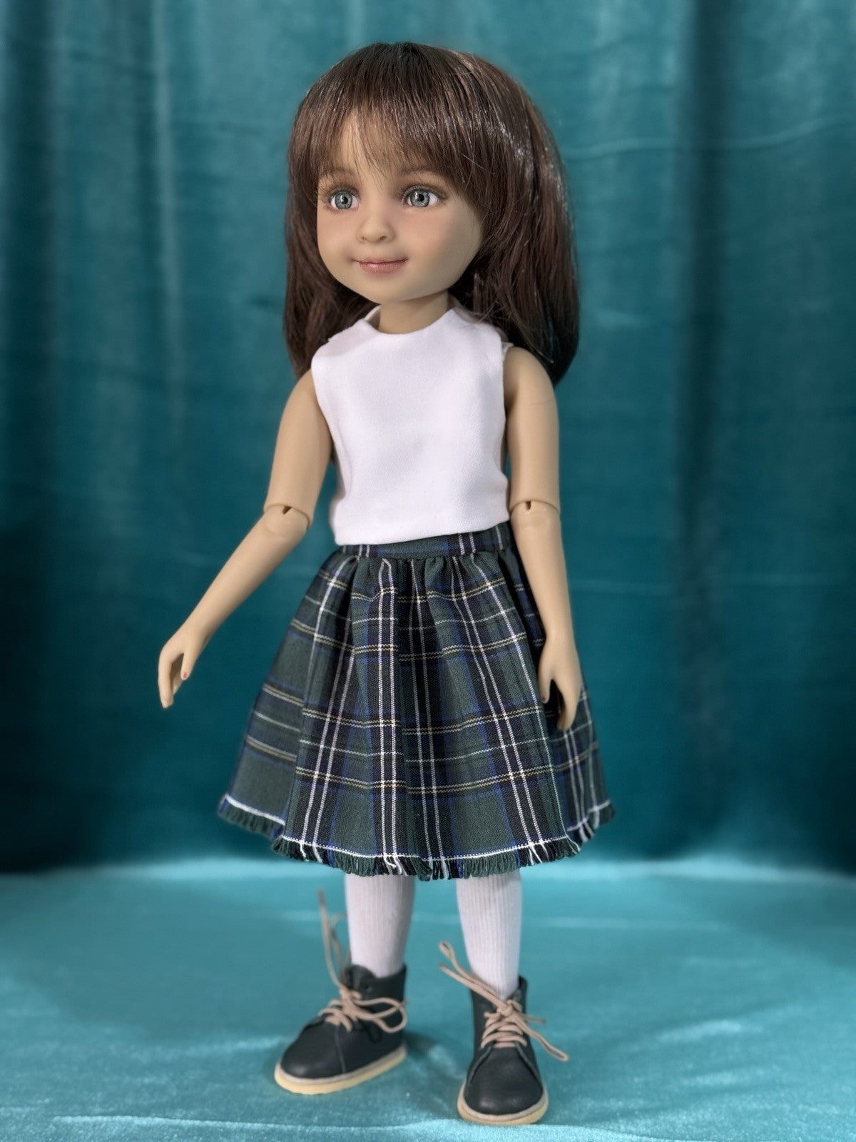 OOAK Ruby Red Fashion Friends Dianna Effner 14 1/2" Doll By Artist Laura Corti