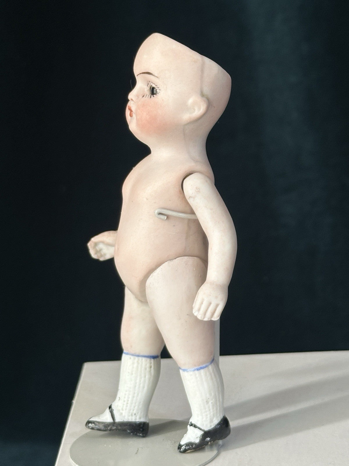 Antique German Kestner 4 1/2” All Bisque Mignonette Doll Closed Mouth Mold 150