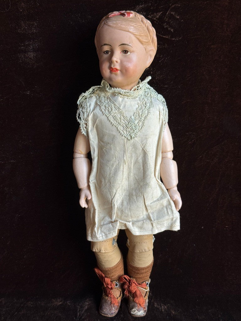 Rare Antique German 12.75” Wagner & Zetzsche Inge Composition Art Character Doll