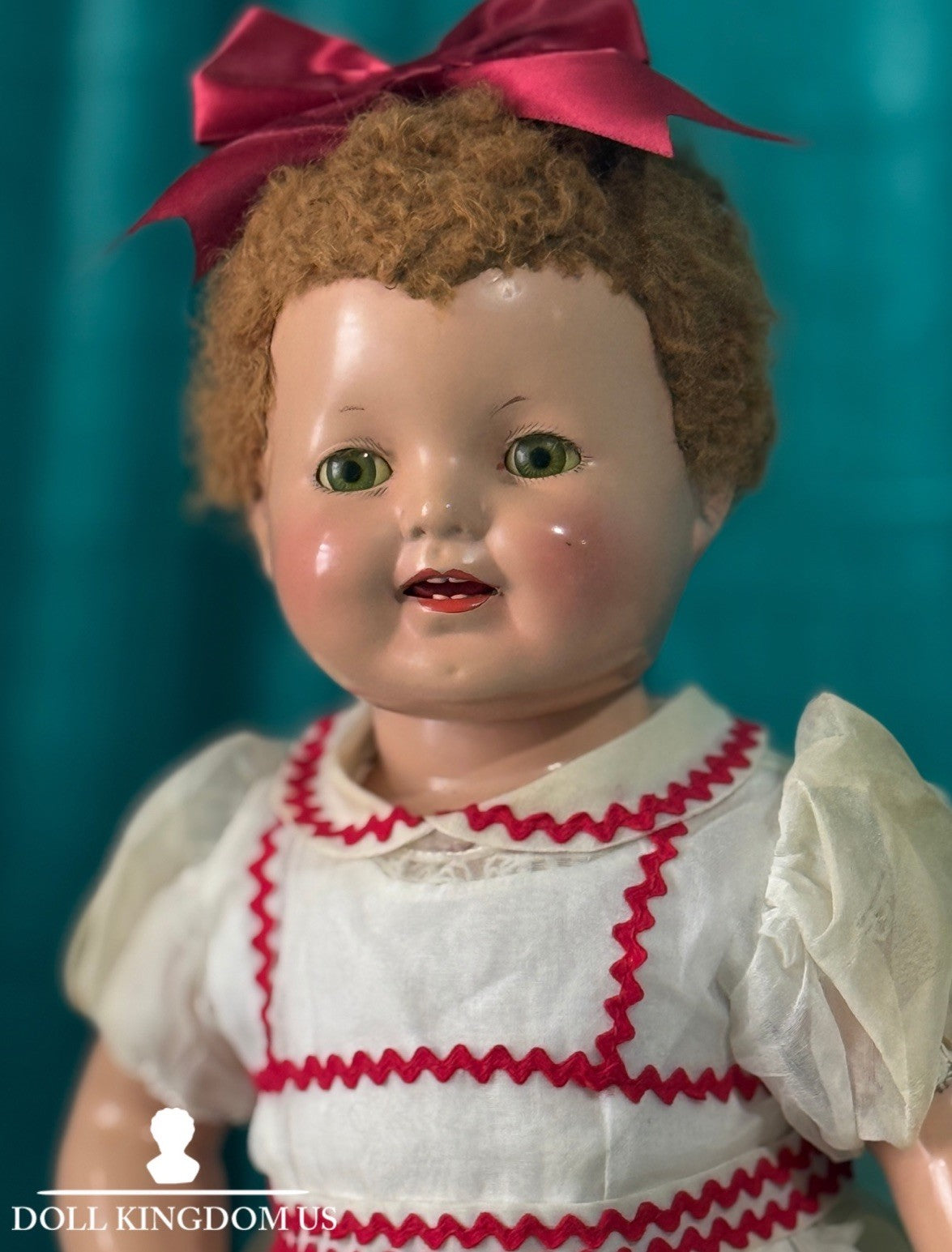 Rare Antique 1928 Effanbee Composition Patsy Ann doll 18” Doll Caracul Hair