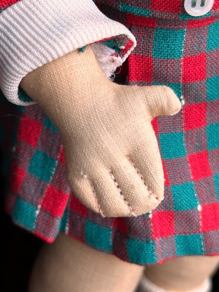 Vintage German Hildegard Krahmer Puppen 13" Carved Wooden Cloth LE Doll