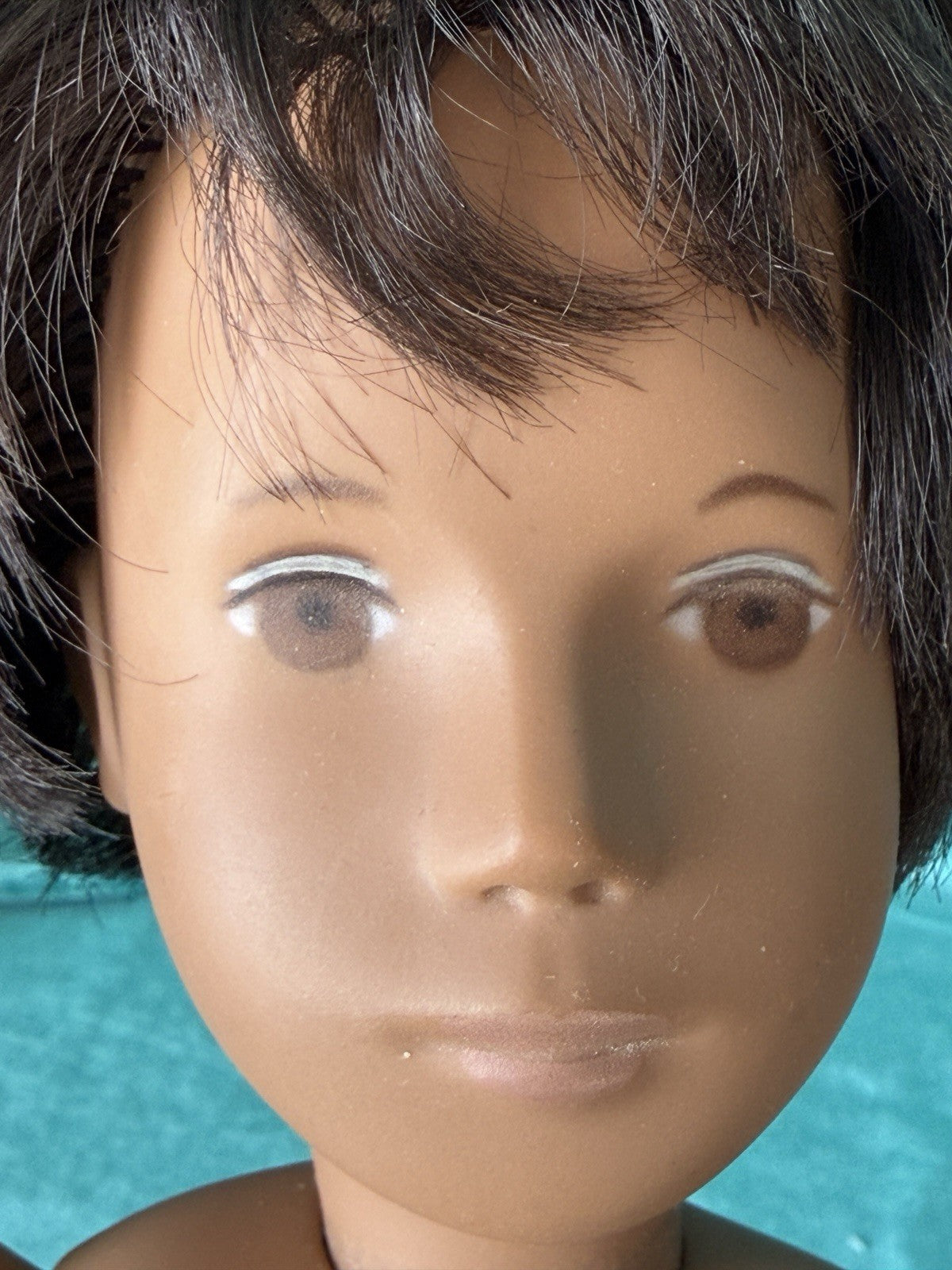 Collectible England Vinyl Brunette Boy Doll; Redressed