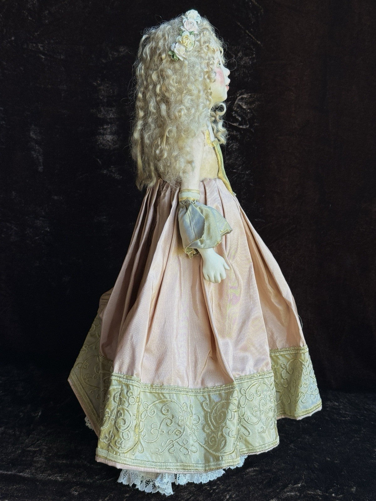 OOAK Collectible 15” Judith & Lucia Friedericy Wax Over Porcelain Doll