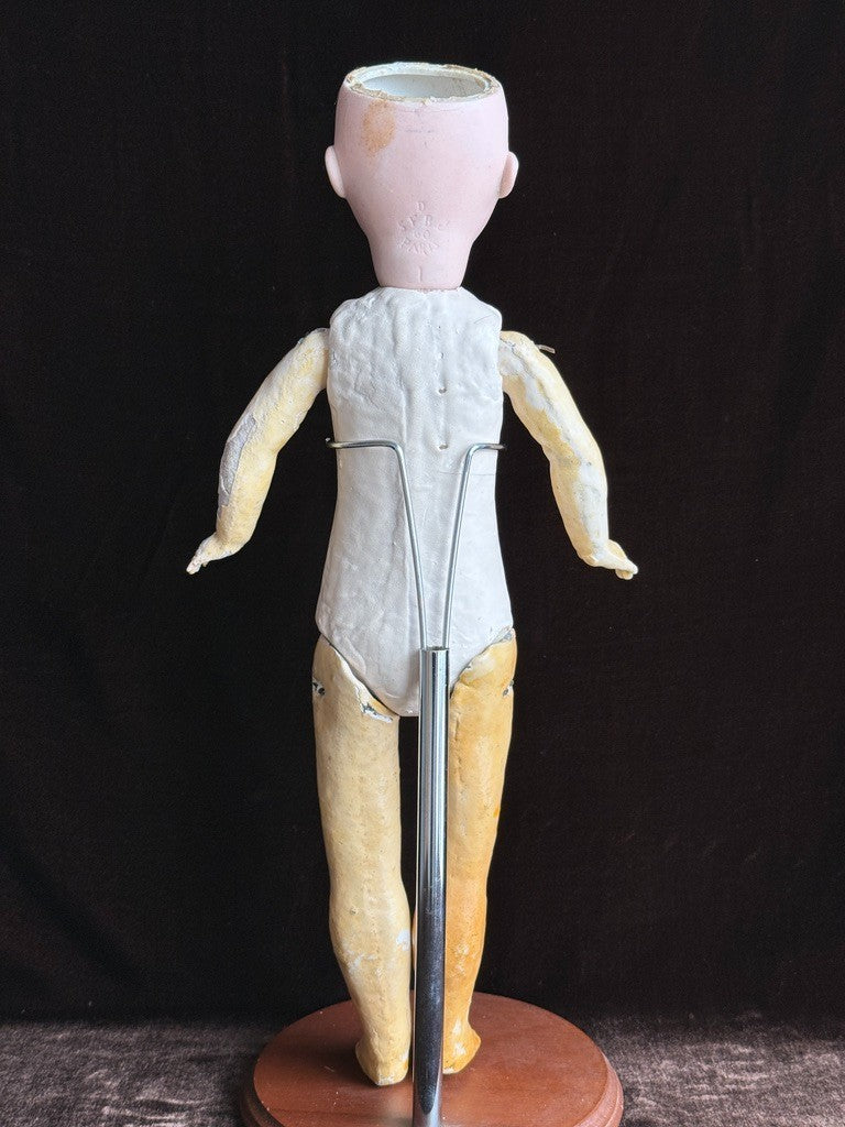 Antique French 17.75” SFBJ 60 Bisque Head Doll