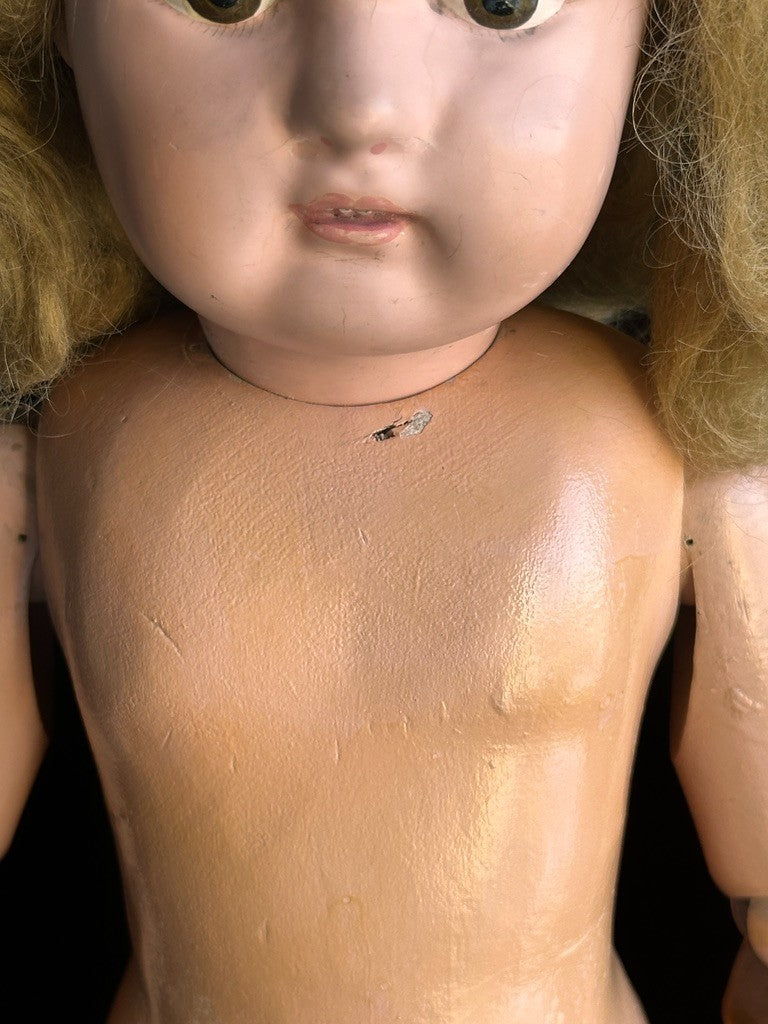 Large Antique American 22.5” Schoenhut Wooden Jointed Miss Dolly Doll