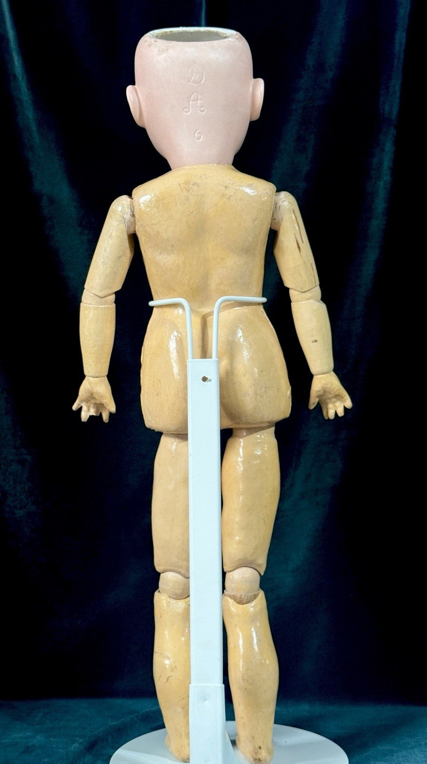 Rare Antique American James Scholly Taft 24” Doll Mold D.A. 6 Bisque Head