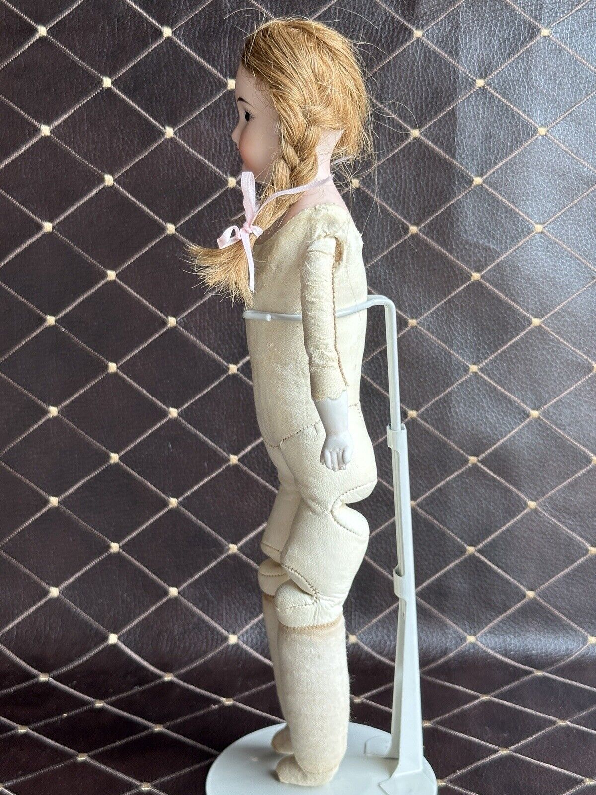 Antique German 14.5” Cuno & Otto Dressel COD 93 DEP Bisque Shoulder Head Doll