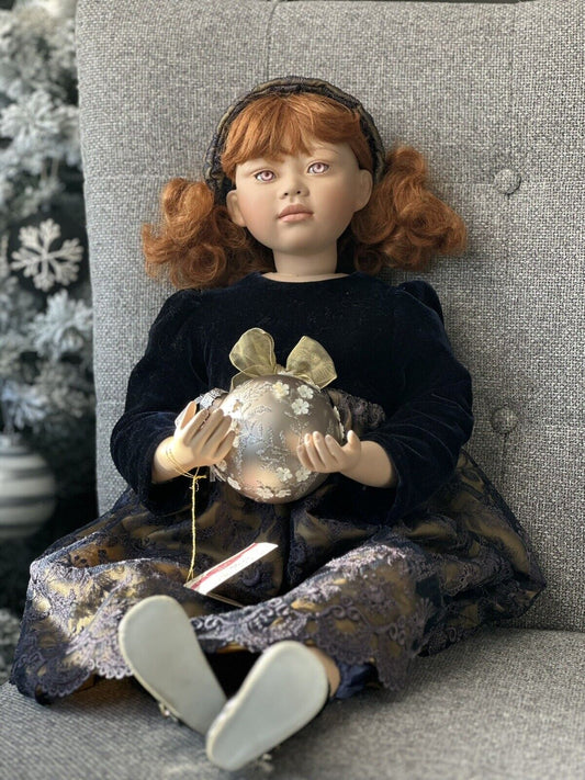Lifelike 26” Collectible Porcelain Doll “Neve” by Christine Orange LE 600