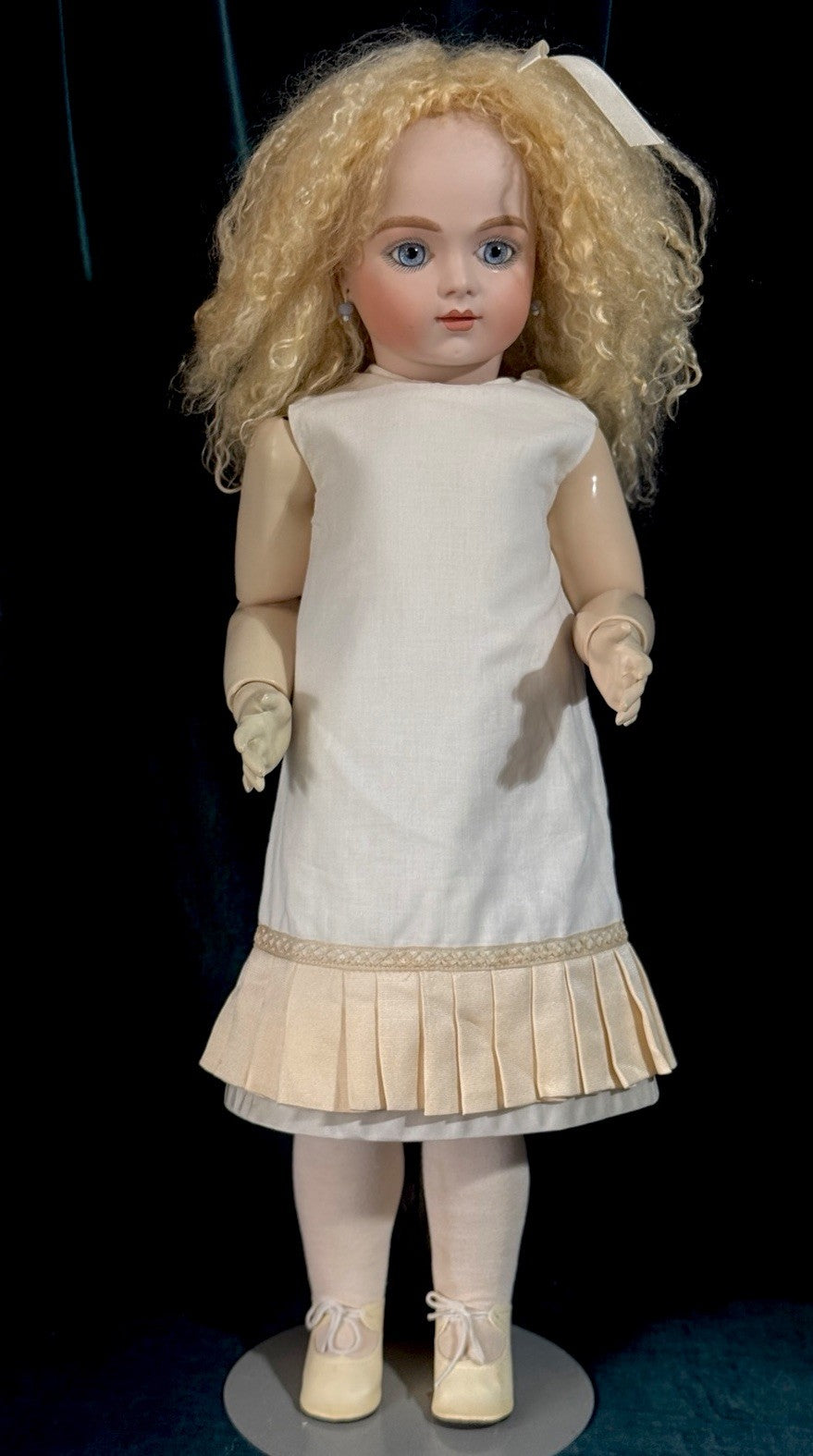 Vintage Reproduction of Antique French Bru Jne R 27” Doll Porcelain Head