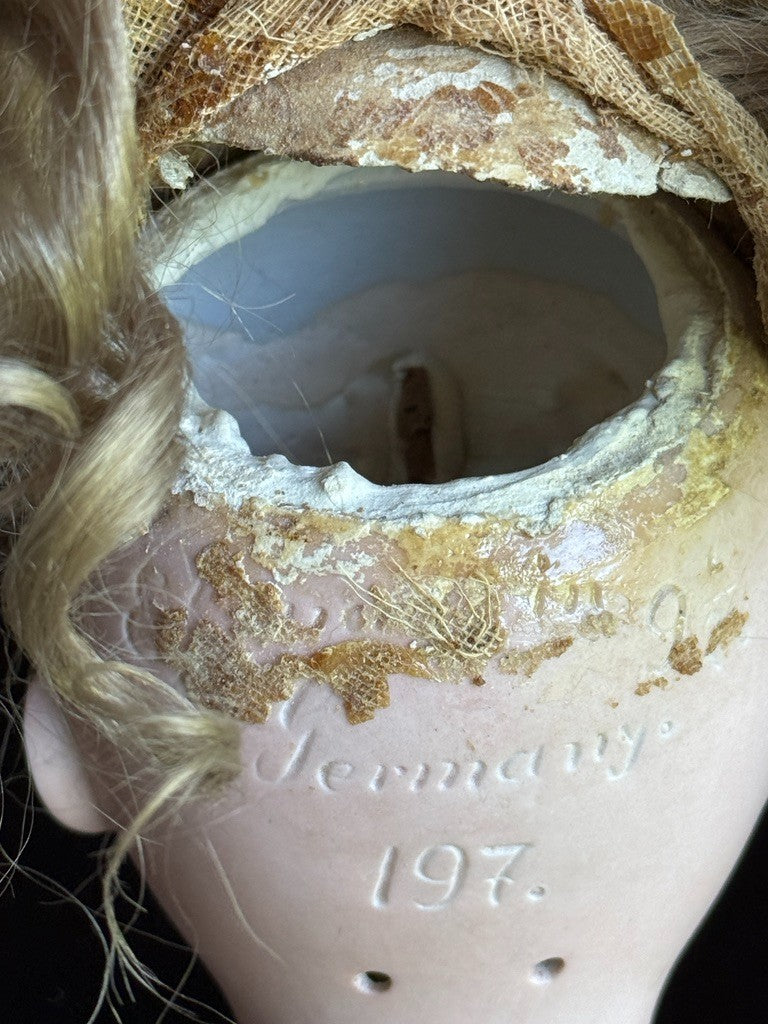 Rare Antique German 22” Kestner 197 Bisque Head Doll