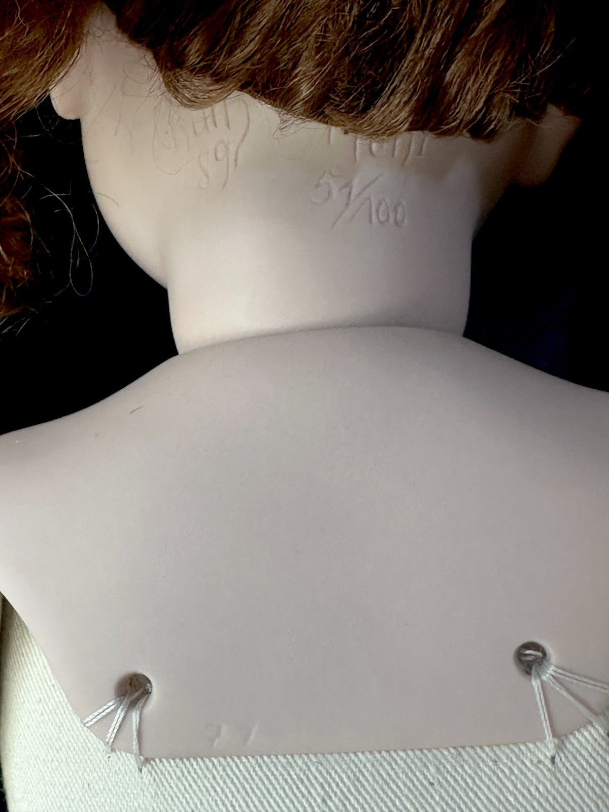 Collectible Artist 22” Porcelain Doll “Moni” by Ruth Treffeisen LE 51/100 COA