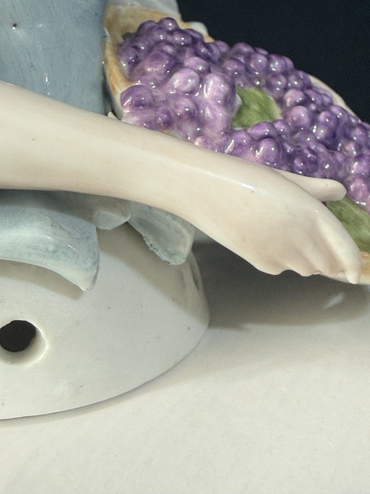 Antique German Porcelain GALLUBA & HOFMANN 5 1/2” Half Doll Pin Cushion