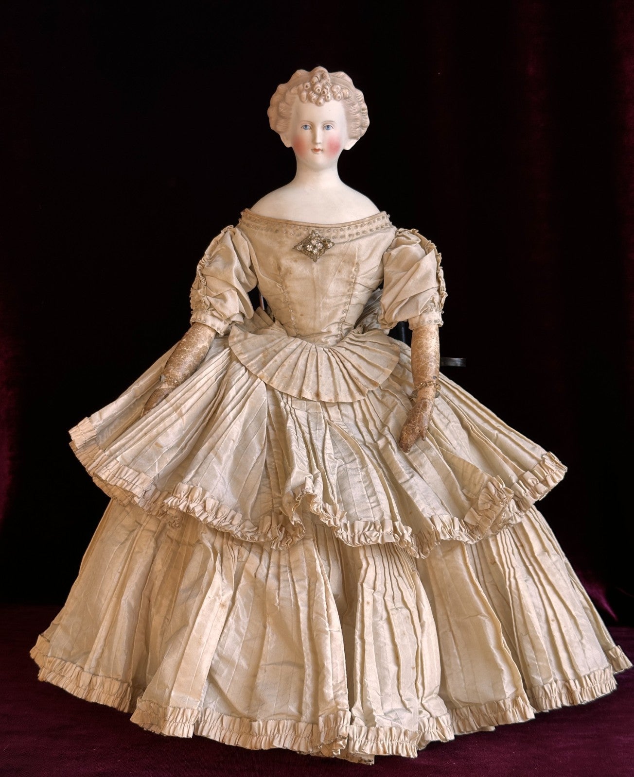 Antique German 18” Countess Dagmar Parian Bisque Head China Doll