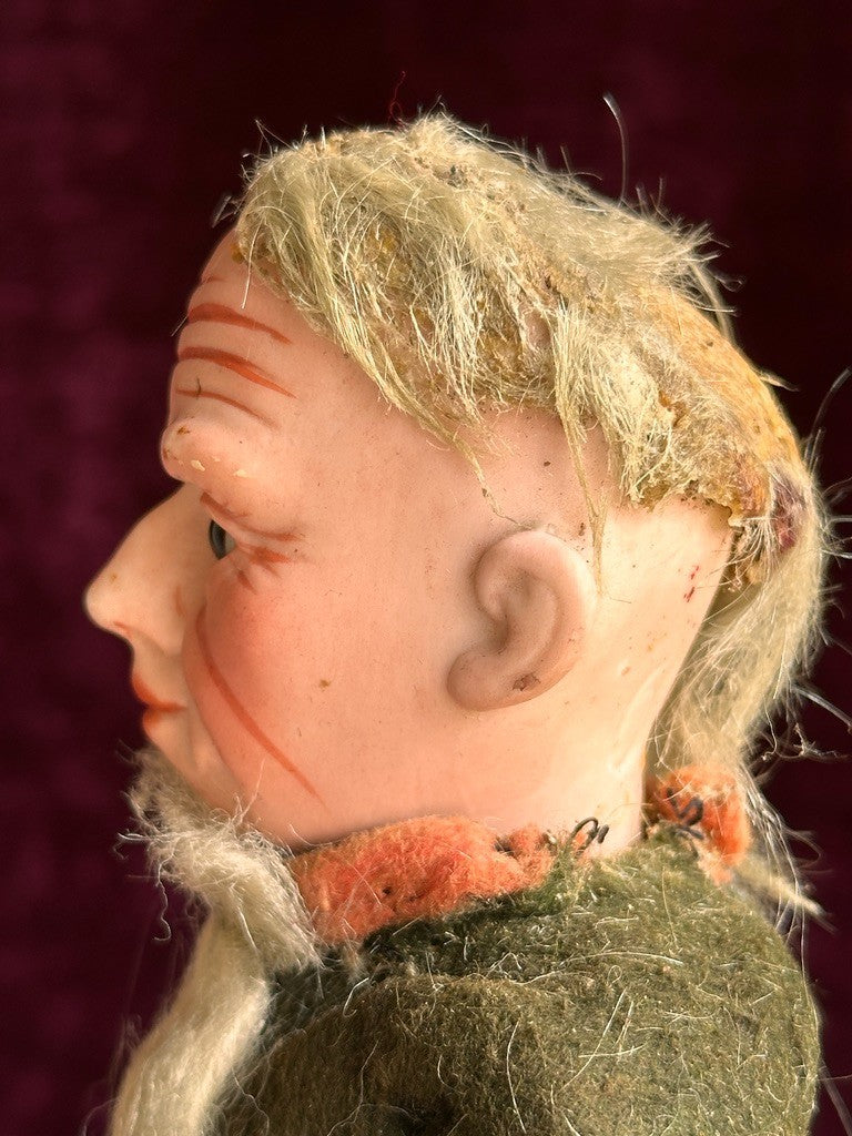 Very Rare 10” Antique German Cuno Otto Dressel "Old Rip" Character Bisque Doll