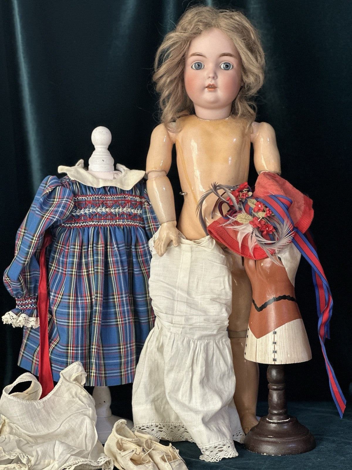 Antique JDK Kestner Mold 171 21” Doll Bisque Head Stamped Composition Body