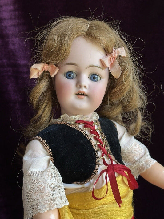 Antique German 20” Kestner 168 Bisque Head Gipsy Doll