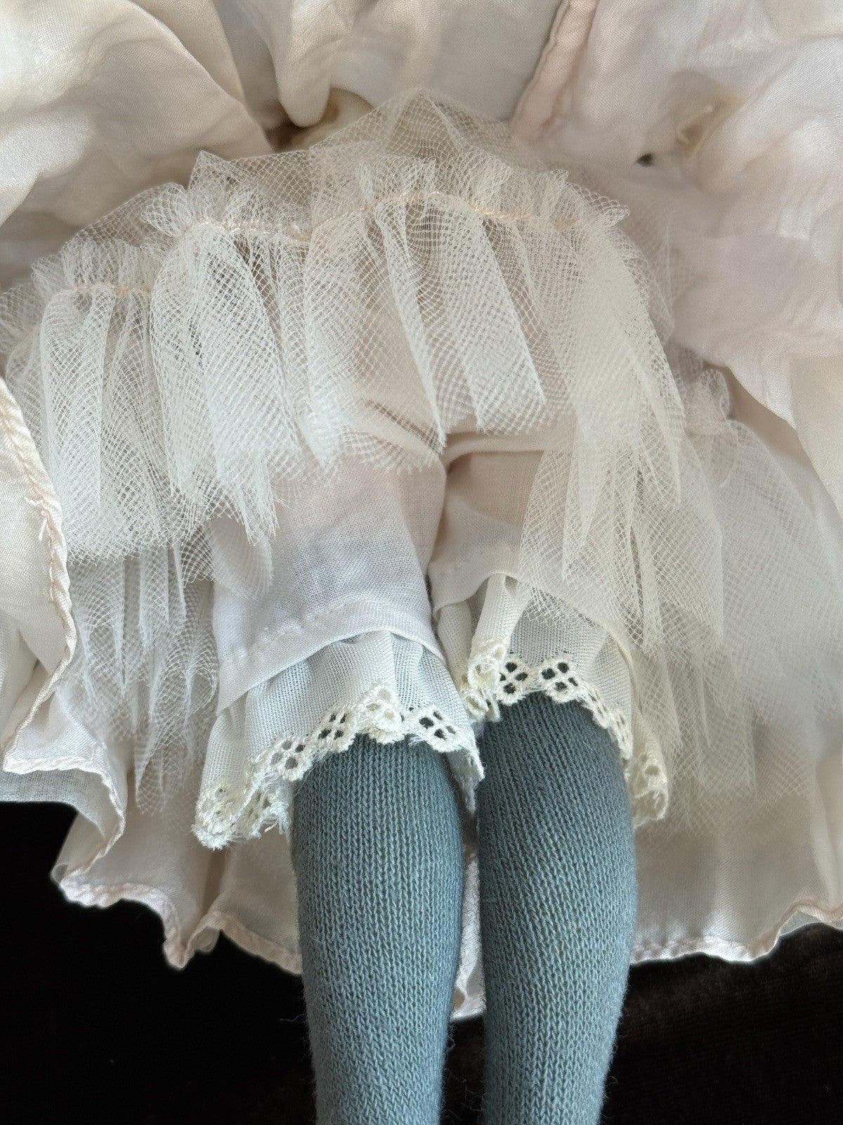 Collectible 12” John Wright UFDC Abigail Felt Girl Doll with Certificate