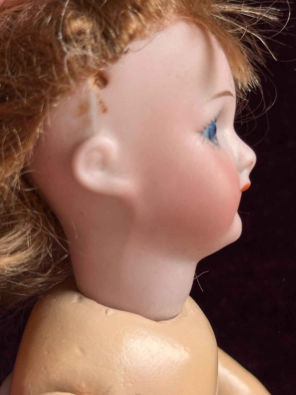 Antique German Miniature 8" Simon Halbig Bisque Head Square Teeth Doll