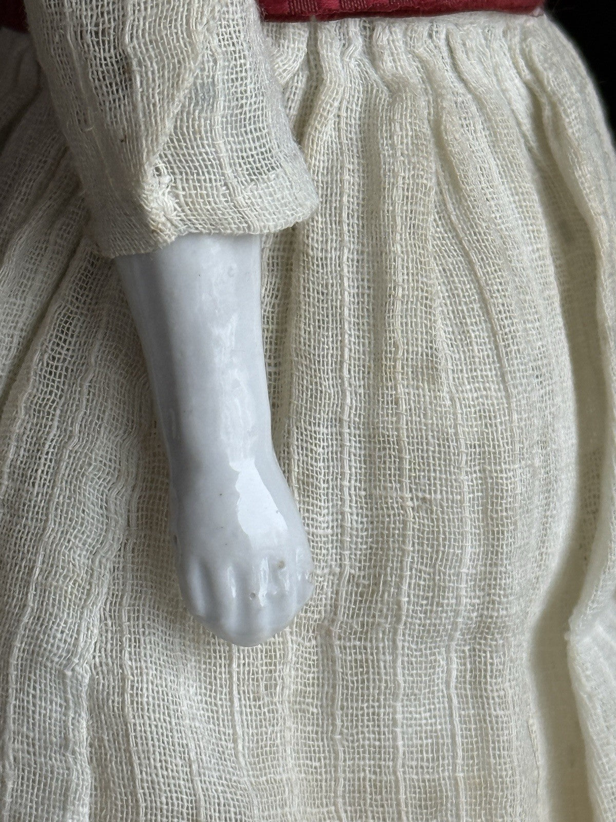 Antique German 14” Lowbrow China Shoulder Head Doll