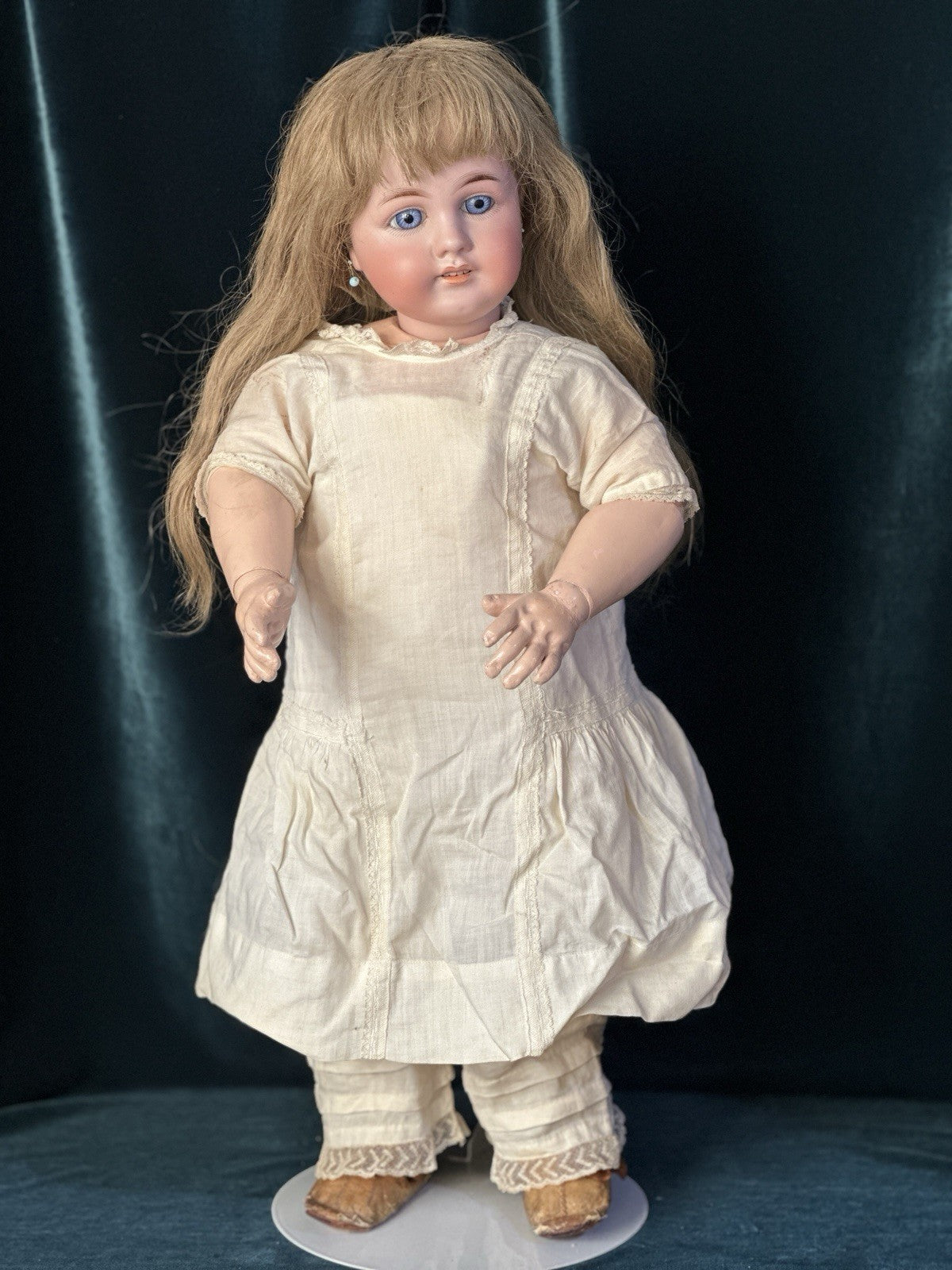 Antique German 23” Gebruder Kuhnlenz 44.31 DEP Bisque Head Doll