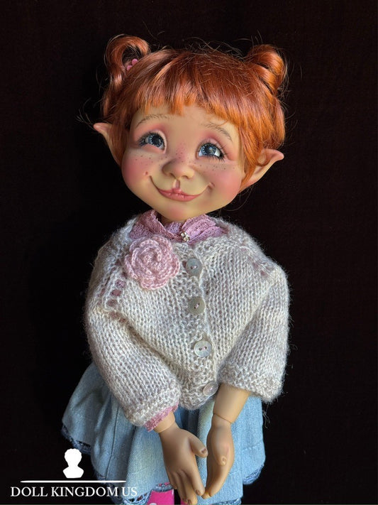 Collectible Kim Arnold Trinket Box 16" Sunny Elf Resin BJD Doll with Certificate