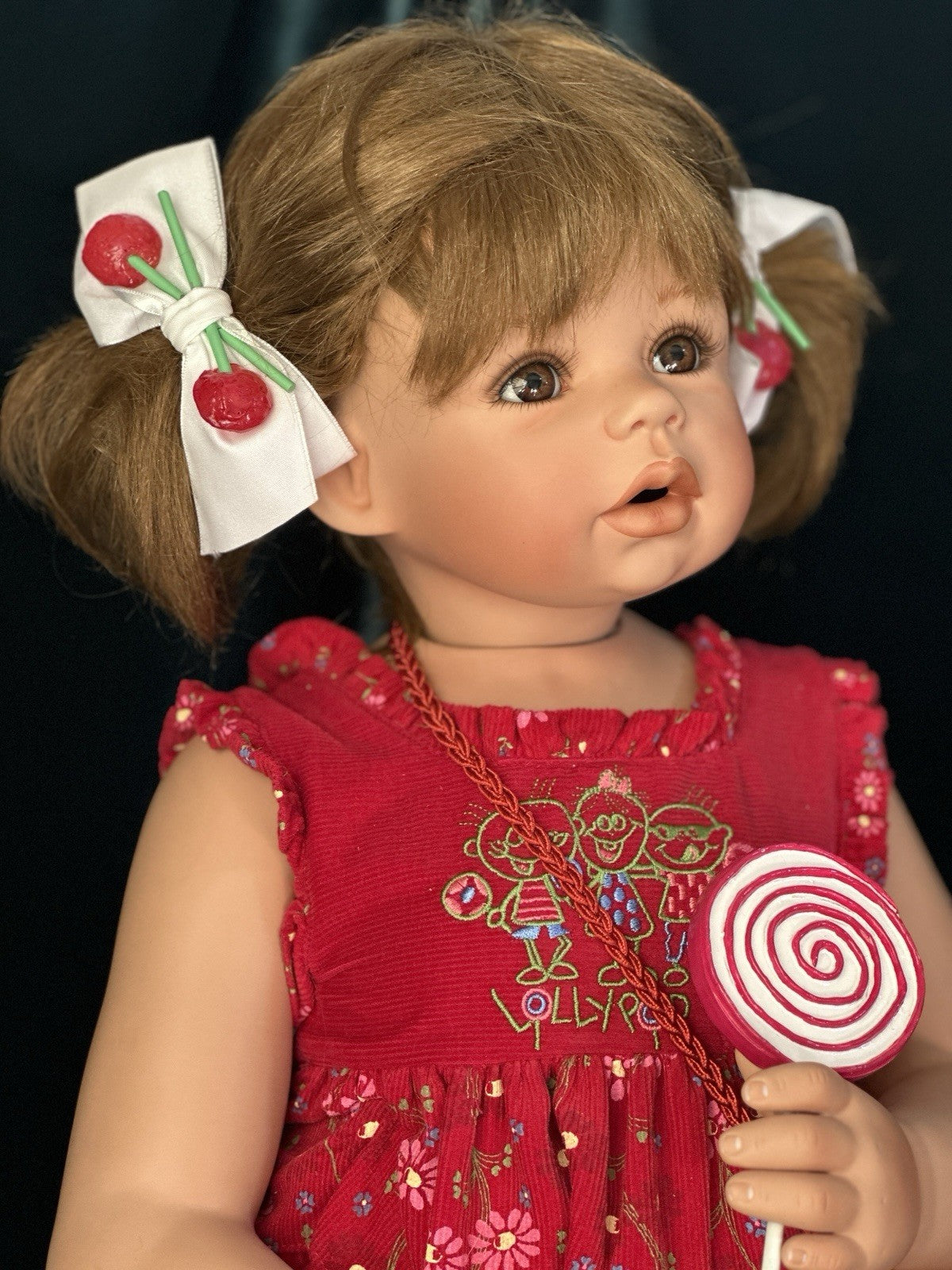 Collectible Porcelain 30” Doll “Lollipop ” by Monika Levenig LE 400 Tag/COA