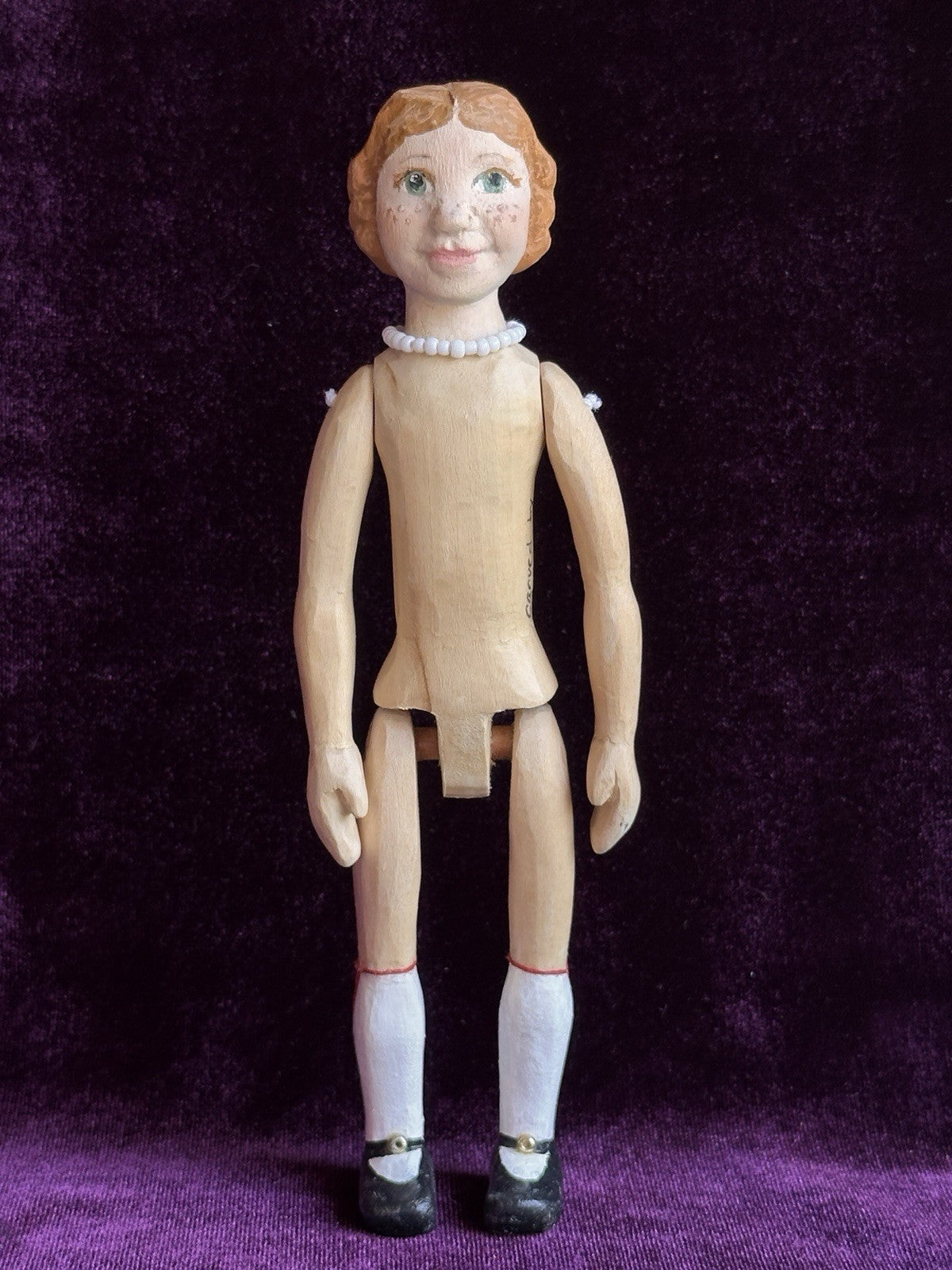 Lot of 2 Hand Carved Hitty Dolls by Natalie Cooper