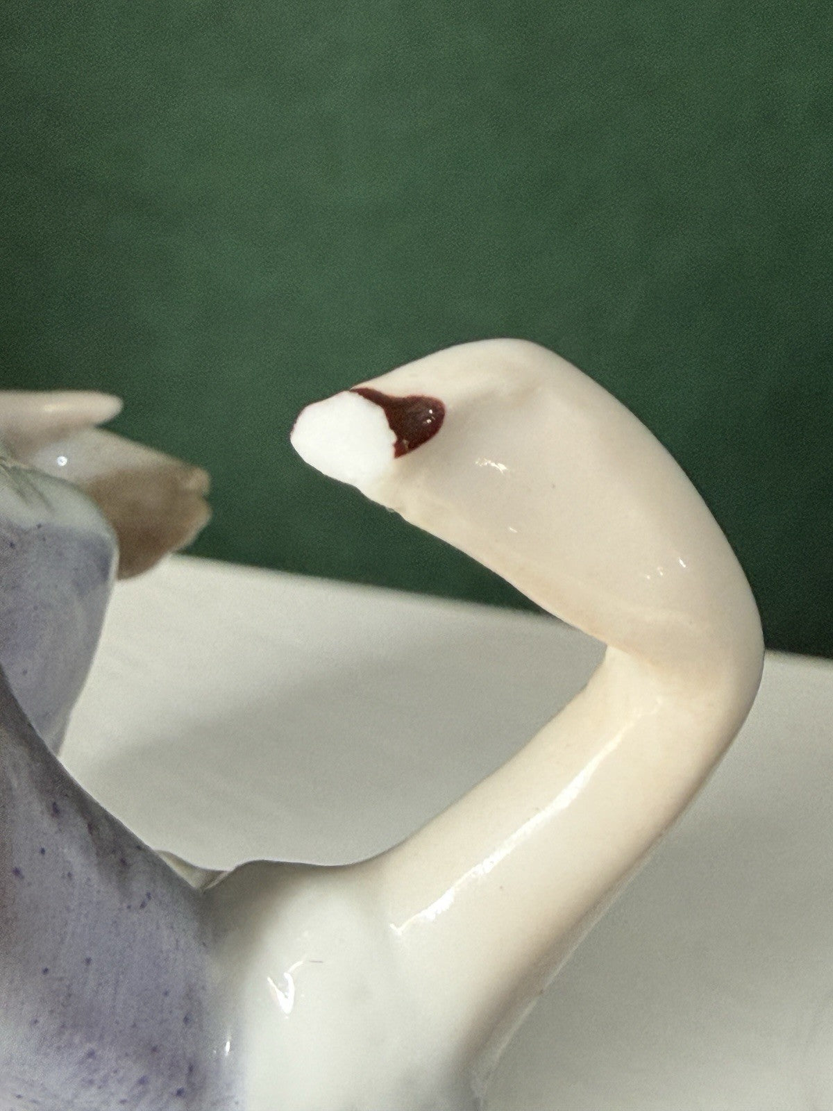 Antique German Porcelain Volkstedt Rudolstadt 3 3/4” Half Doll Pin Cushion