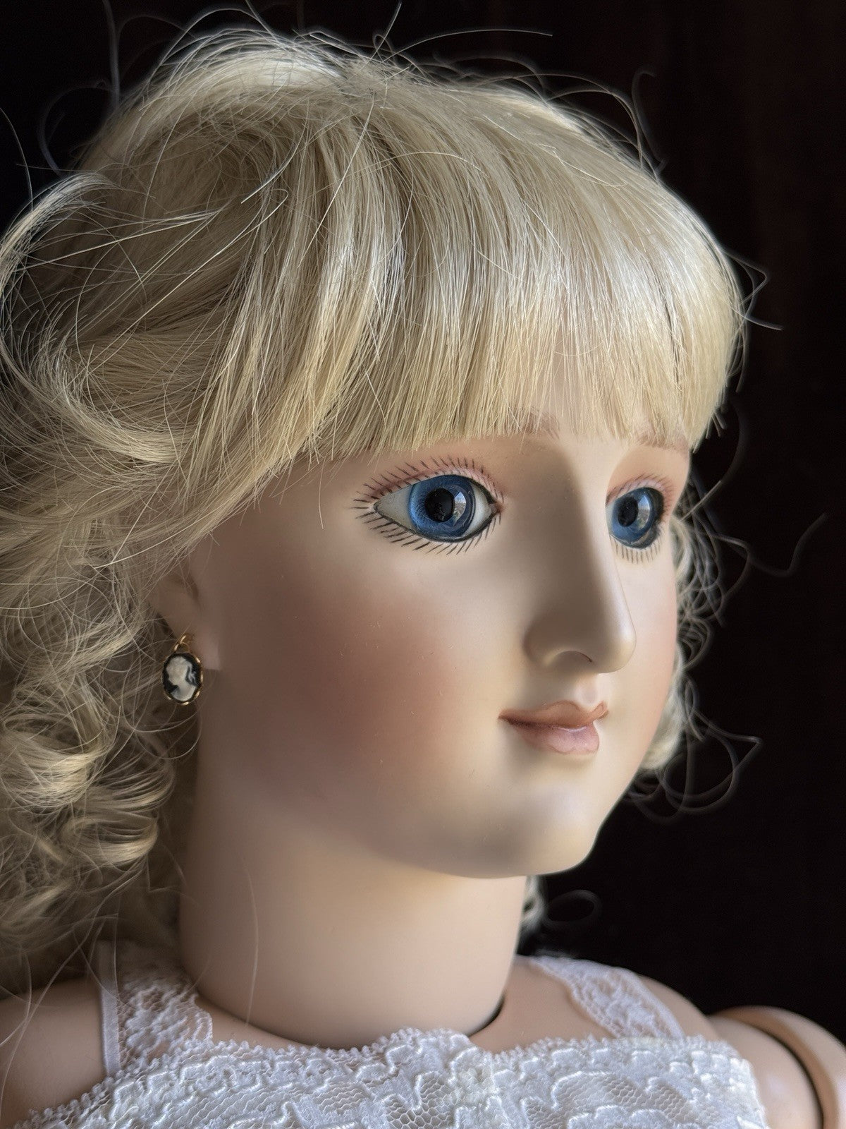 Large Porcelain 31" Repro of Antique Bru Lady Grace Caracter Doll by Rose Pinkul