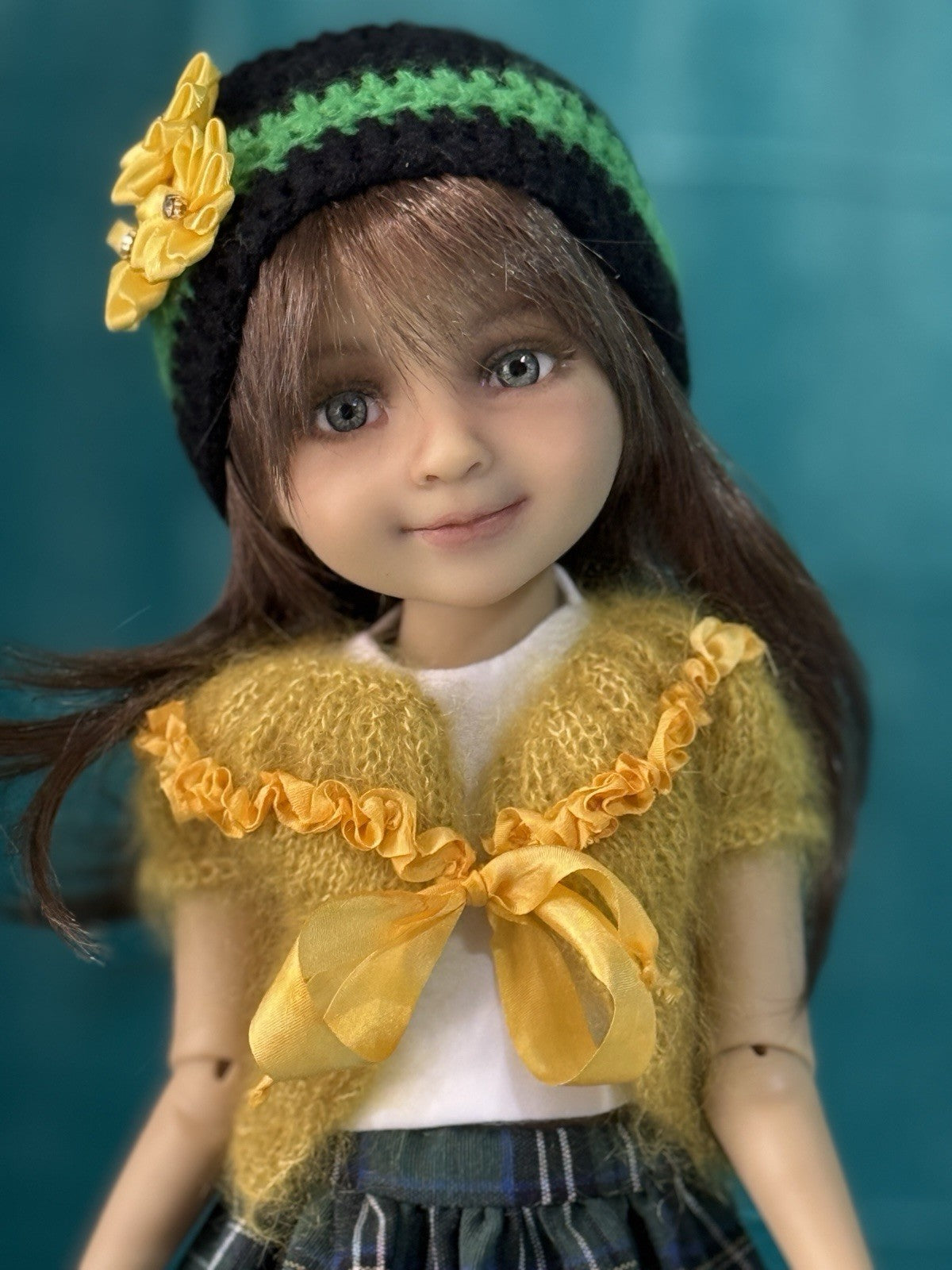 OOAK Ruby Red Fashion Friends Dianna Effner 14 1/2" Doll By Artist Laura Corti