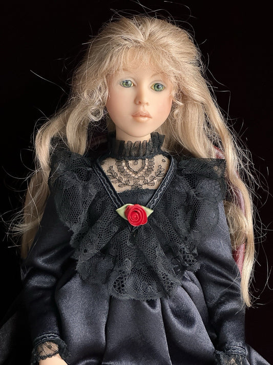 Collectible French Heloise 21.5” Resin/Cloth Doll