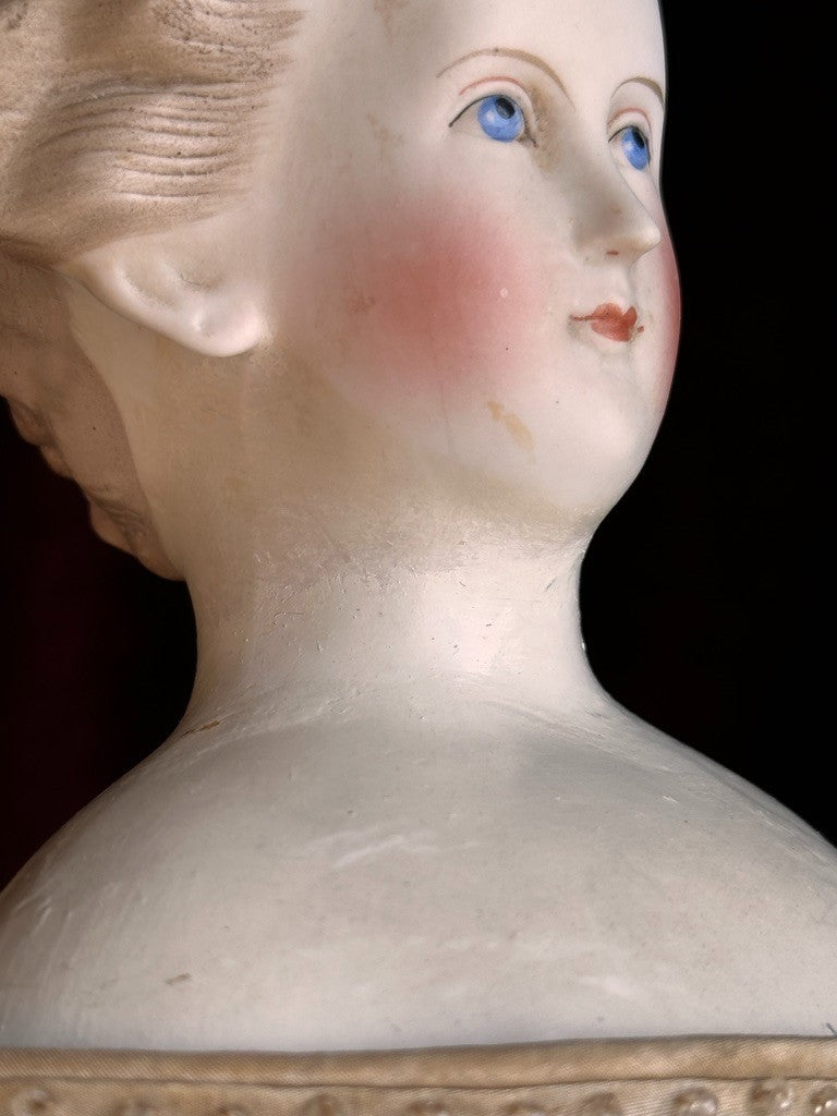 Antique German 18” Countess Dagmar Parian Bisque Head China Doll