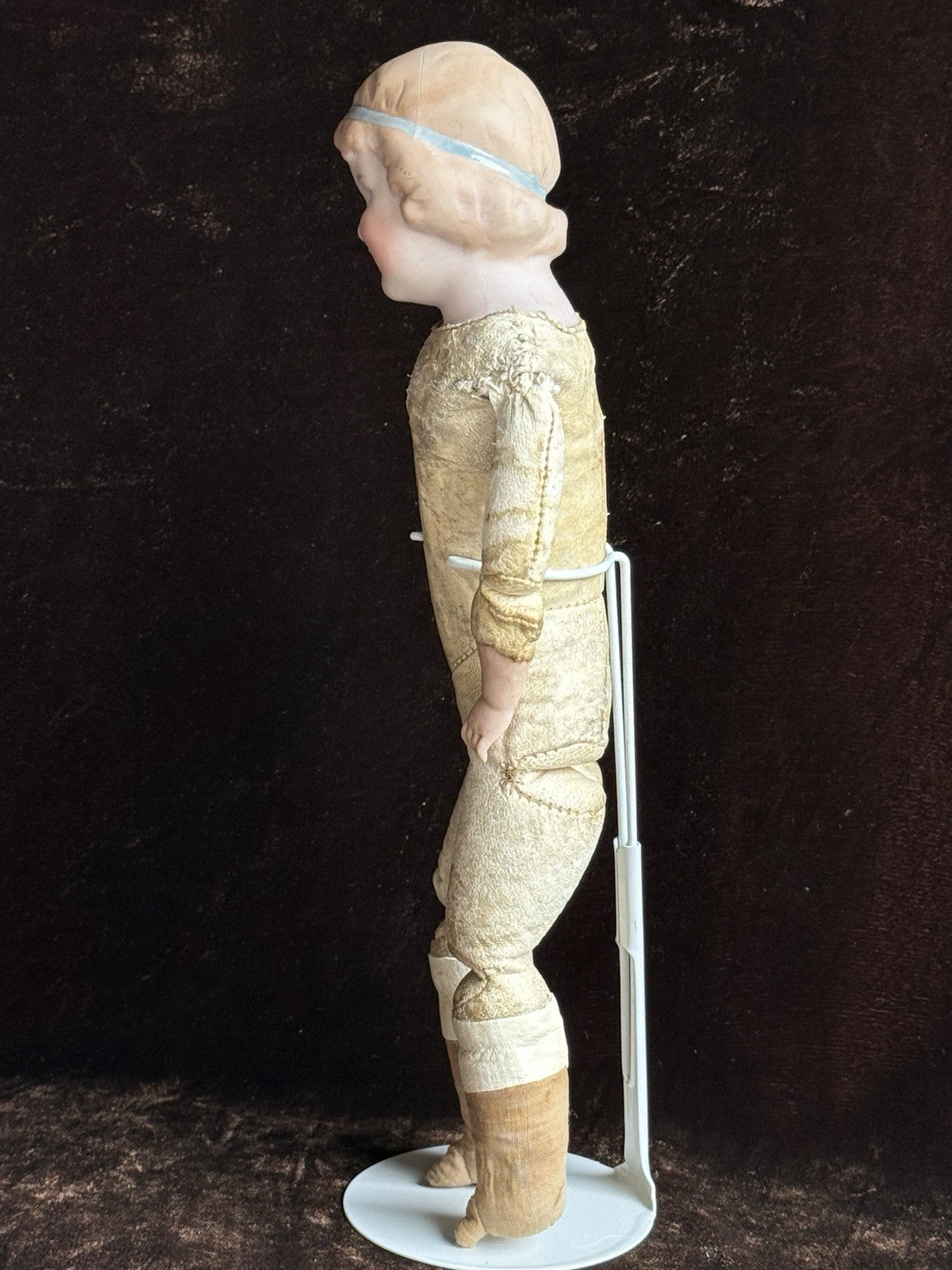 Antique German 11” Gebruder Heubach Coquette Bisque Shoulder Head Character Doll