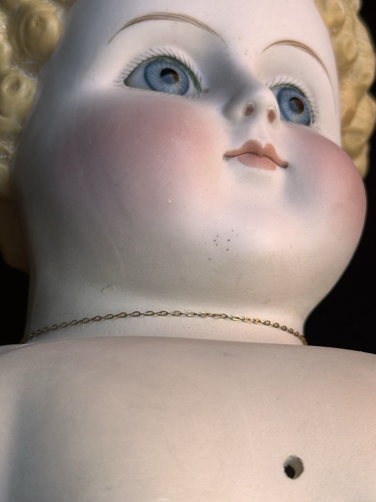 Large Antique German 26” ABG (?) Bisque Parian China Fashion Doll w/ Glass Eyes