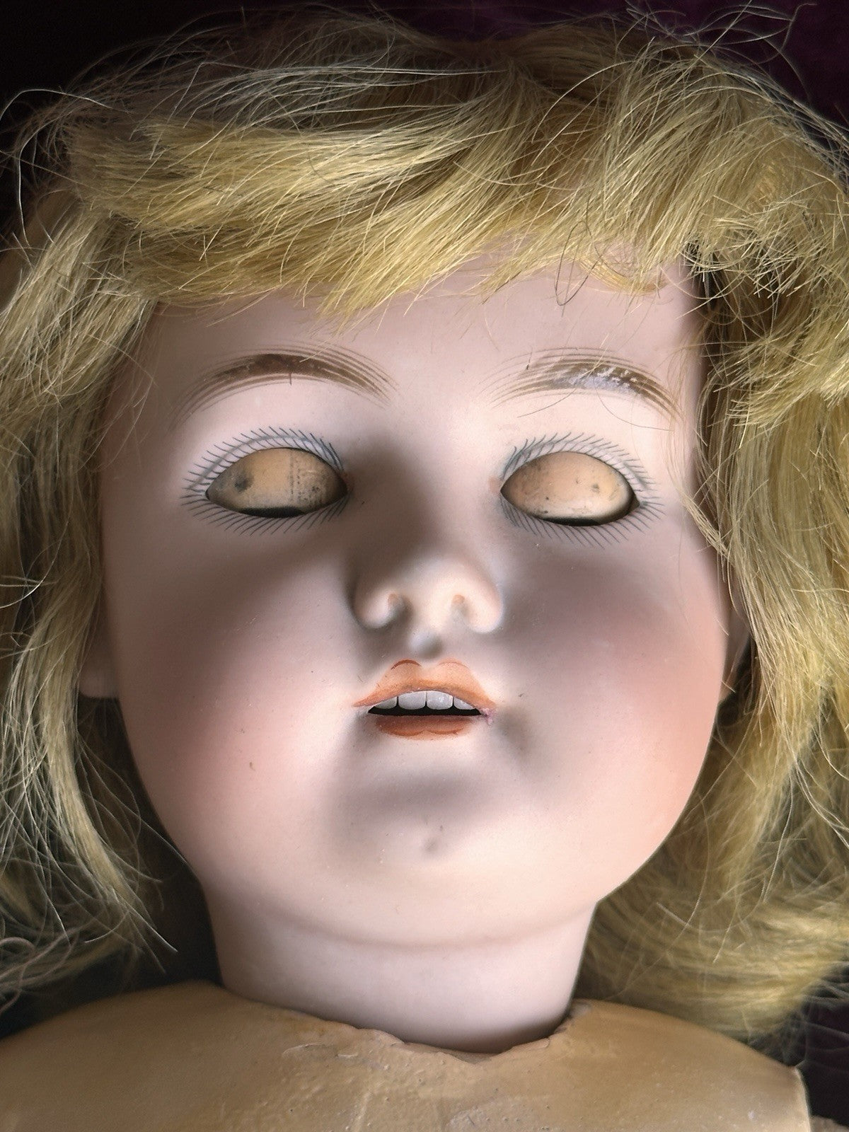 Antique German Armand Marseille 23” Princess Doll Bisque Head Composition Body