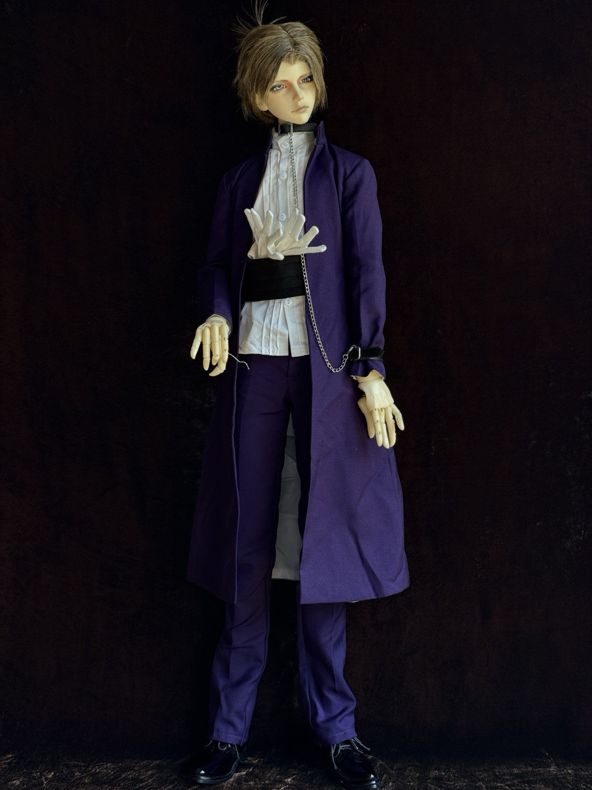 Unidentified Signed Super Dollfie 29" BJD Male Doll Full Set Face-up Dressed