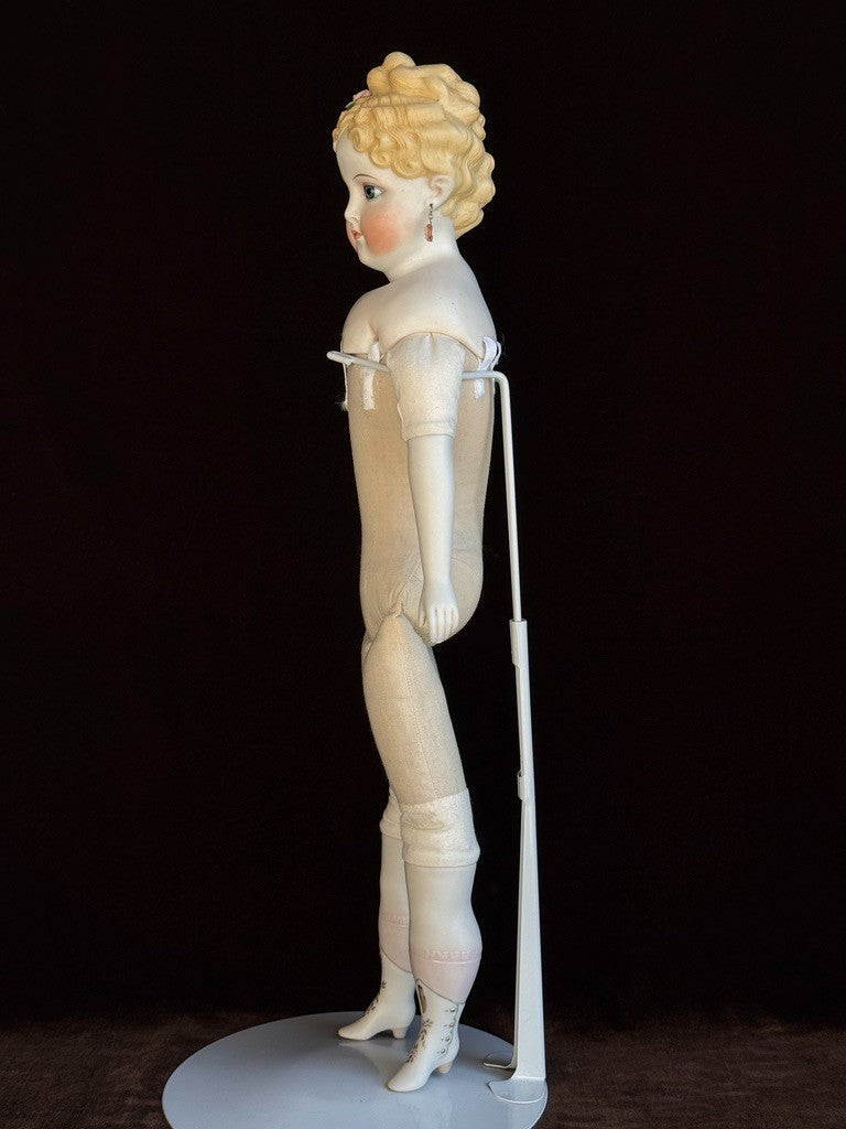 Vintage 1967 Reproduction of Turned Bisque Head Parian 18.5” Fashion Lady Doll