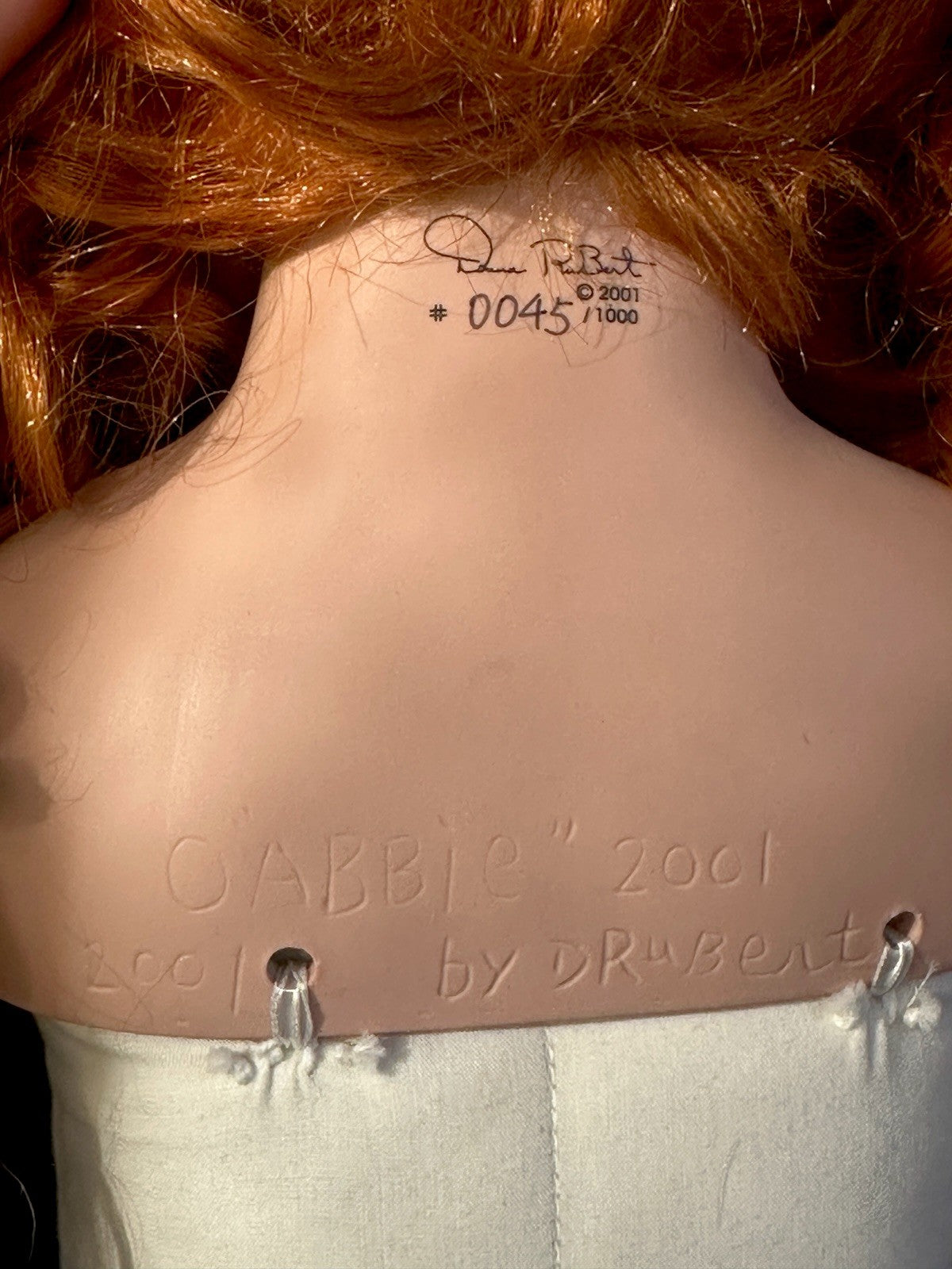 Large 29” Porcelain Doll “Abbie” by Donna Rubert LE 1000 Tag/Toy