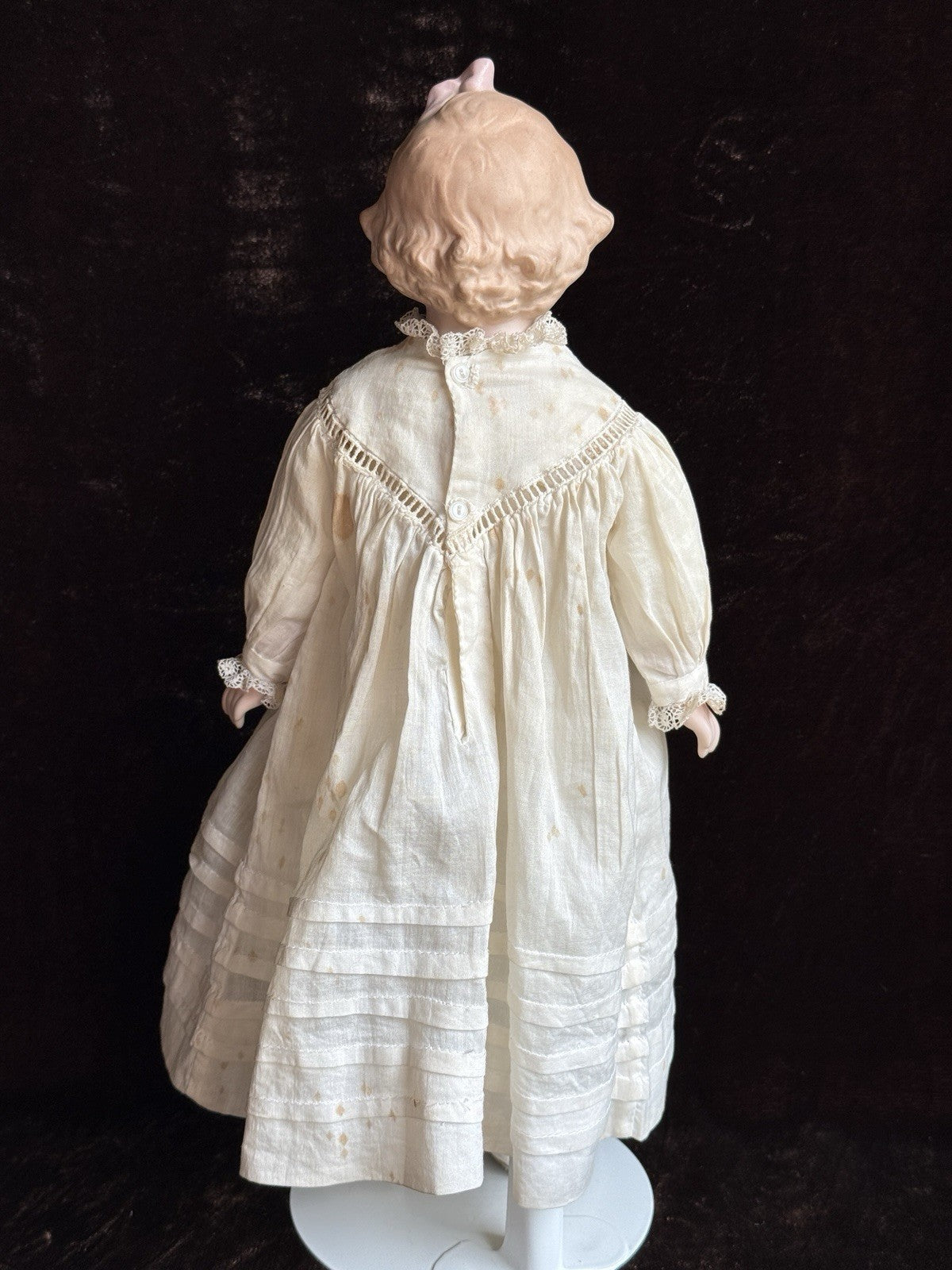 Porcelain 13.5” Repro of Antique Gebruder Heubach 7851 Character Girl Doll