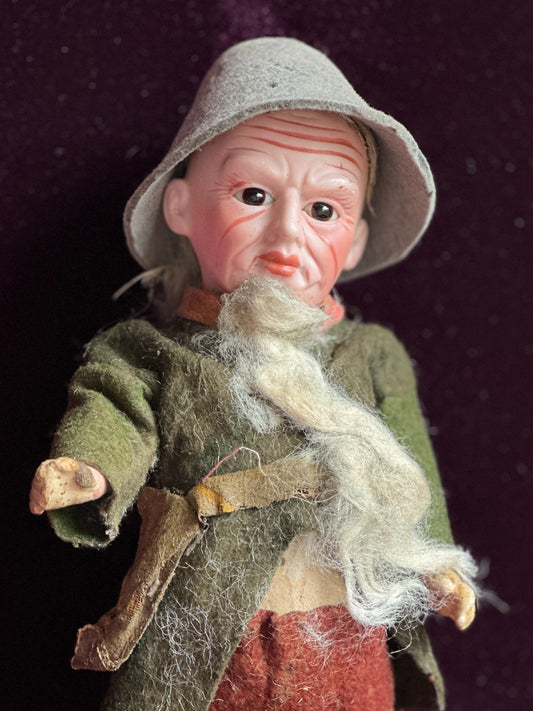Very Rare 10” Antique German Cuno Otto Dressel "Old Rip" Character Bisque Doll