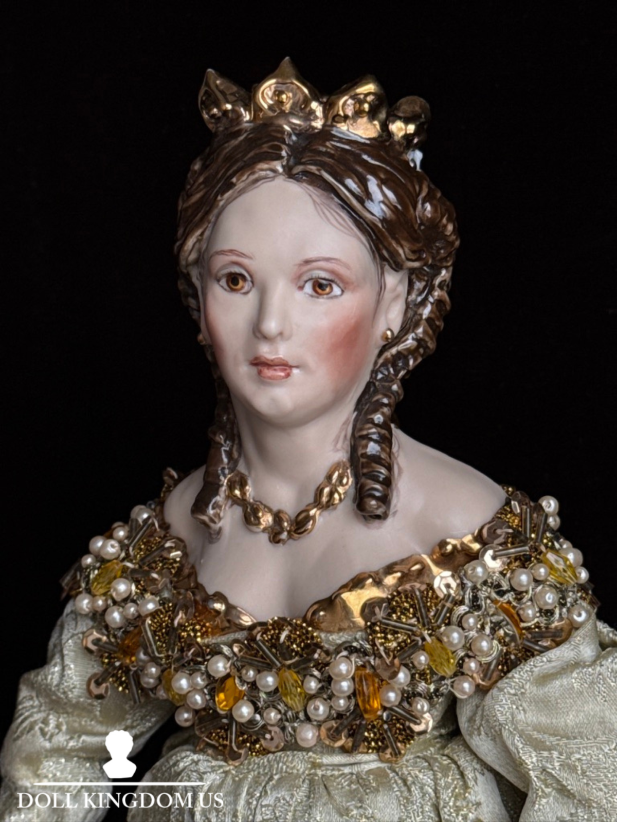 OOAK Collectible 14.5" Kathy Redmond Carlotta Porcelain Character Doll