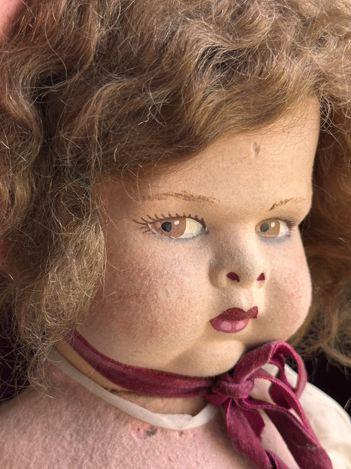 Vintage Italian Lenci Grugnetto 1500 Series Felt Grumpy 19” Doll