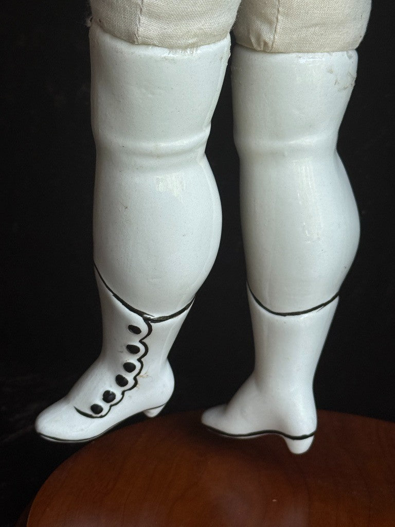 Large Vintage 28” Flat Top Brunette China Head Doll Made in Japan